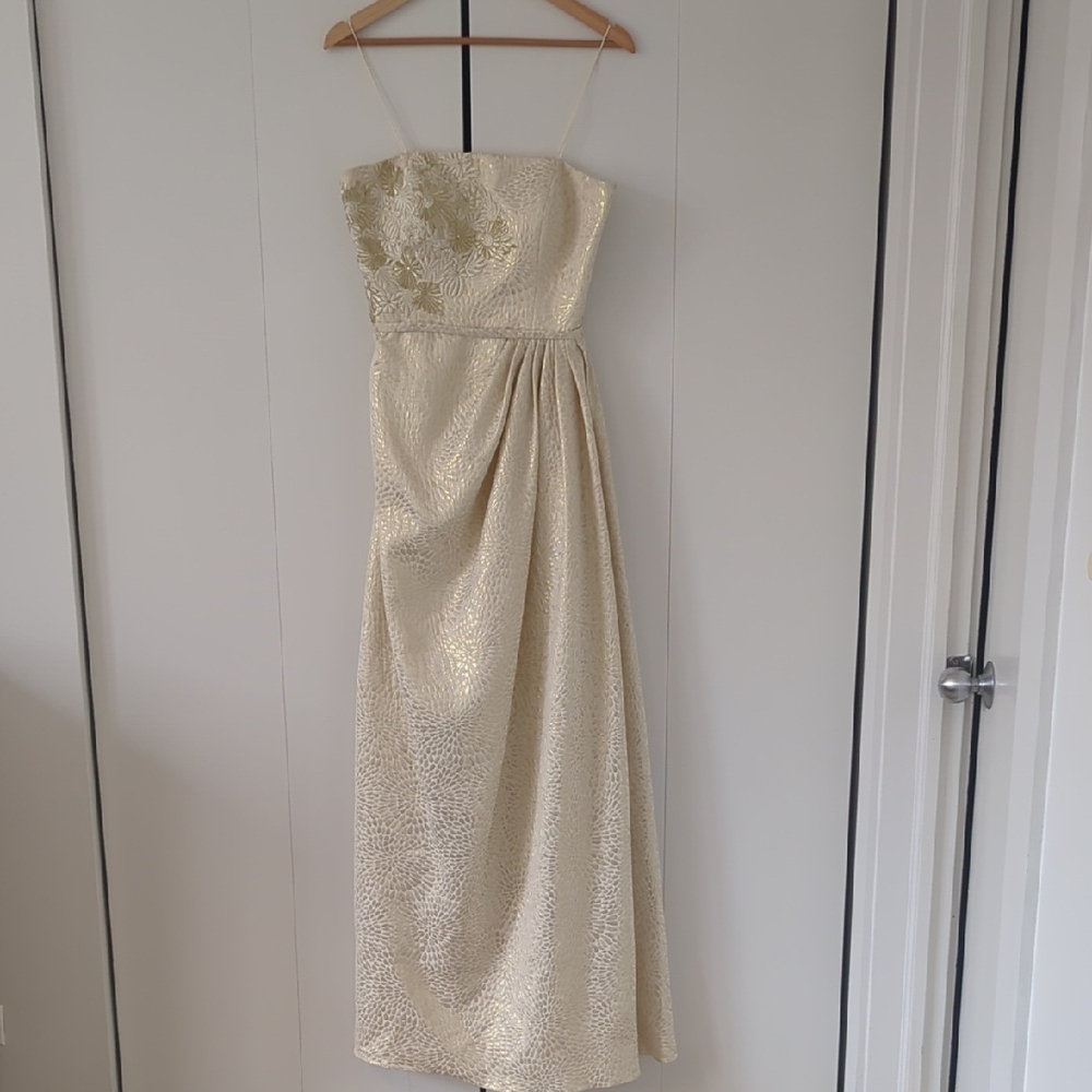Vintage Cream Strapless Gown for Weddings